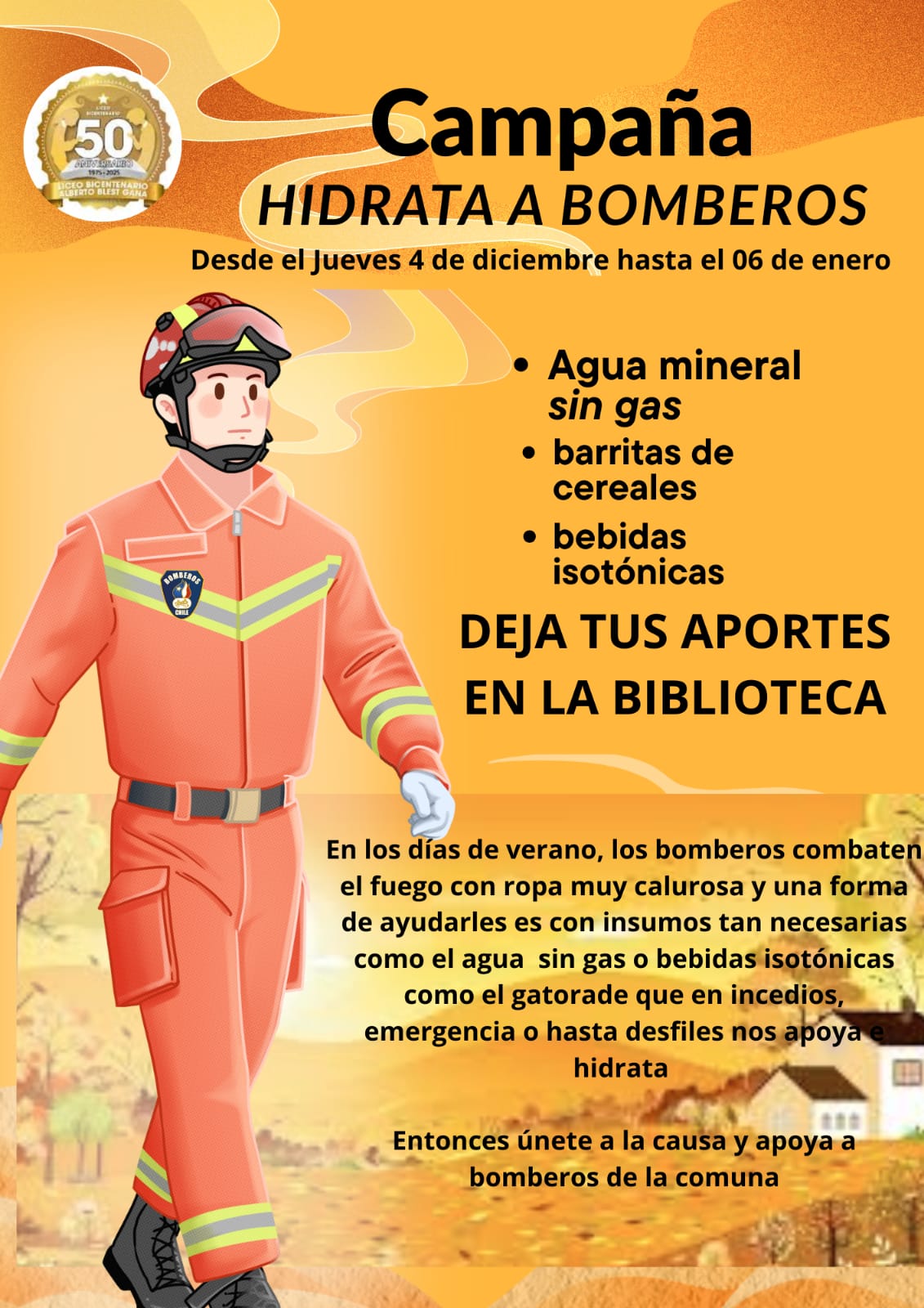 Únete a la Campaña «Hidrata a Bomberos»